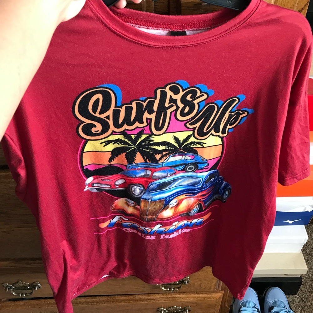 ROMWE red graphic tee